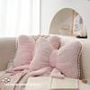 Simple Bow Pink Sofa Pillow Office Desk Chair Soft and Comfortable Waist Support Master Bedroom Bedside Decoration