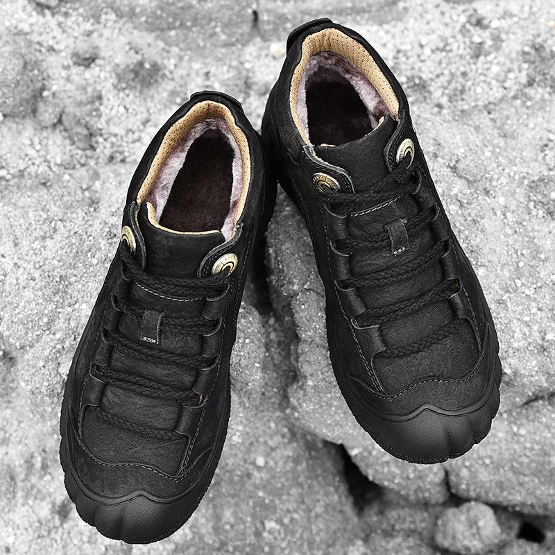 Модные новые мужские ботинки для ходьбы на открытом воздухе из натуральной кожи — фото 6