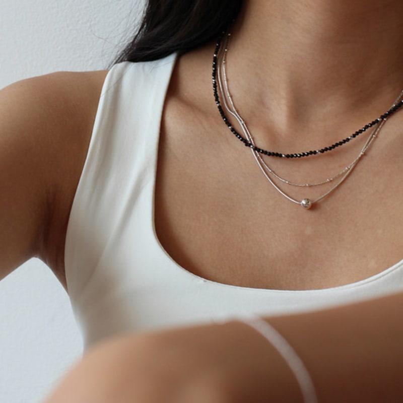 NORMALLEE [Silver 925] Round Ball Necklace