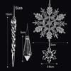 12/120x Christmas Crystal Snowflake Ice Cone Ice Column Transparent Crystal Snowflake Xmas Tree Hanging Decoration Accessories