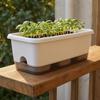 Rectangle Self Watering Planter Long and Narrow SelfWatering Wide Rim Flower Pot