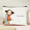 Chic Custom Unique Vintage Cute Floral Makeup Bags for Girls Cosmetic Pouch Toiletry Bag Pencil Case Travel Storage