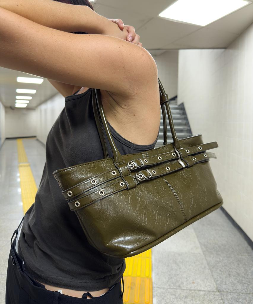 Yeomim Mini Belted Boat Bag (Crack Khaki)