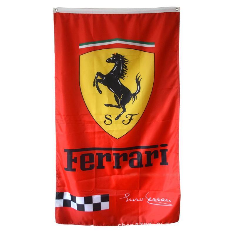 For Ferrari Fashion Classic Sports Modification Room Wall Hanging Cloth Hanging Flag To Support Big Flag Competition Cheering