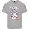 Easter Anime Girl With Eggs and Bunny Ears Unisexs Light Cotton TShirt