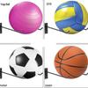 Wall-Mounted Sports Ball Storage and Display Rack: Yoga, Basketball, Football, Volleyball Holder.