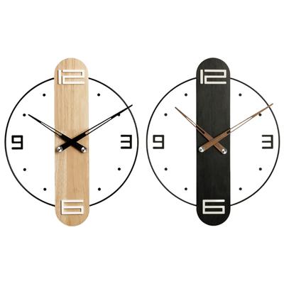 Vintage Solid Wood Wall Clock Shatters Resistant Acrylic Lens Quiet Mechanism Easy Installation Home Decoration