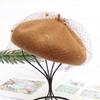 Autumn and Winter New Women's Beret Cashmere Fashion Bud Hat Trendy Versatile Casual Soft Girl Painter Hat
