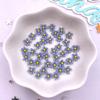 100Pcs 7mm Resin 3D Colorful Mini Osmanthus Flower Gems Flat back Stone Scrapbook Jewelry Wedding Applique Nail Art Decor Crafts