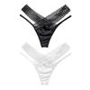 2 Pcs Postpartum Sheer Mesh Underwear for Women Low Waist See Through Thong Breathable Ultra Thin V String Panties