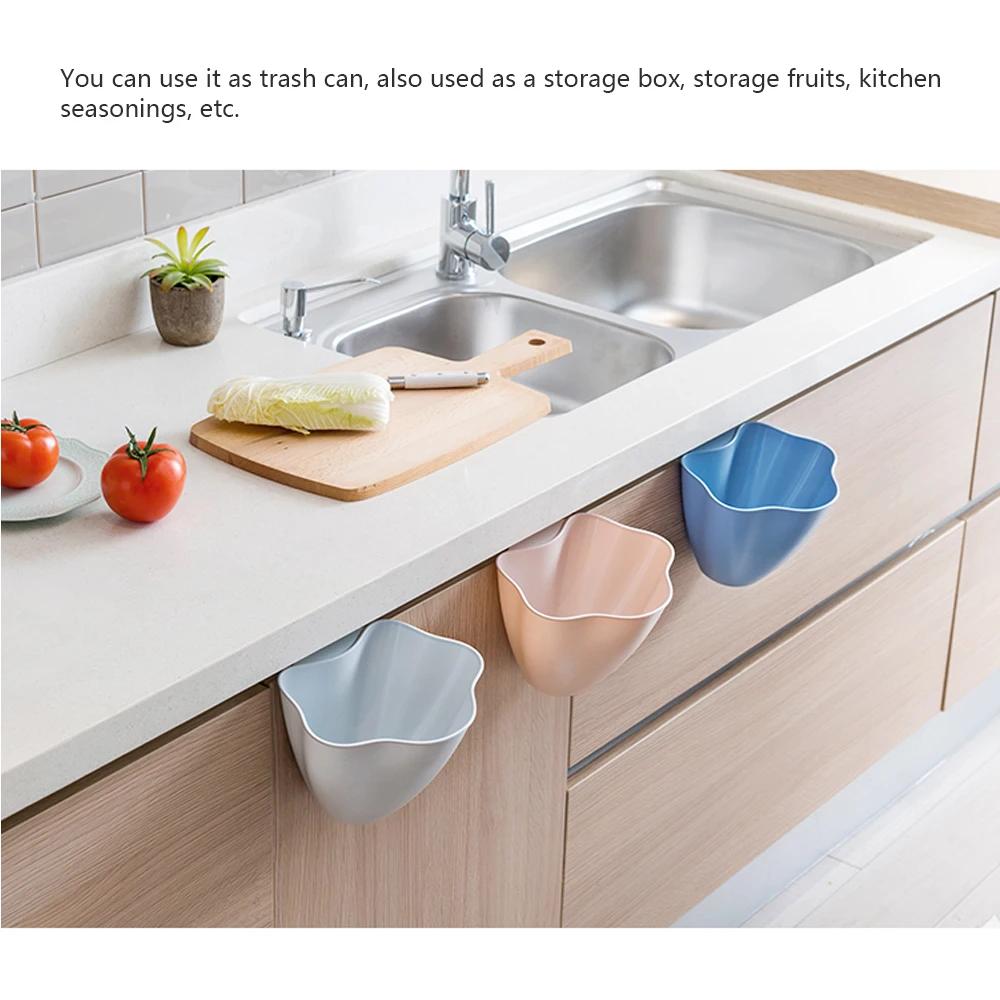 Kitchen Cabinet Door Hanging Trash Garbage Bin Can Rubbish Container TOP Kitchen Tool Garbage Bag Wall-Mounted Trash Can