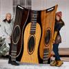 Guitar Print Blanket Soft Comfortable All Seasons Suitable Sofa Office Nap Travel Birthday Gift Christmas Present
