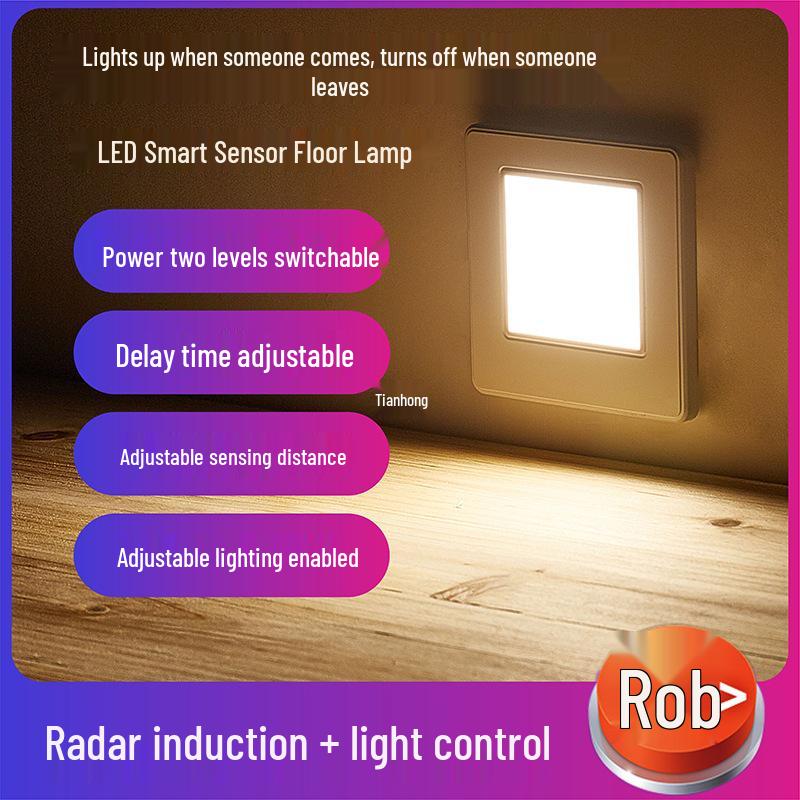 Adjustable 86 Type Recessed Radar Motion Sensor Stair and Aisle Light