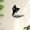 Vintage Metal Black Cat Welcome Sign Wall Decor For Cat Lovers Gift