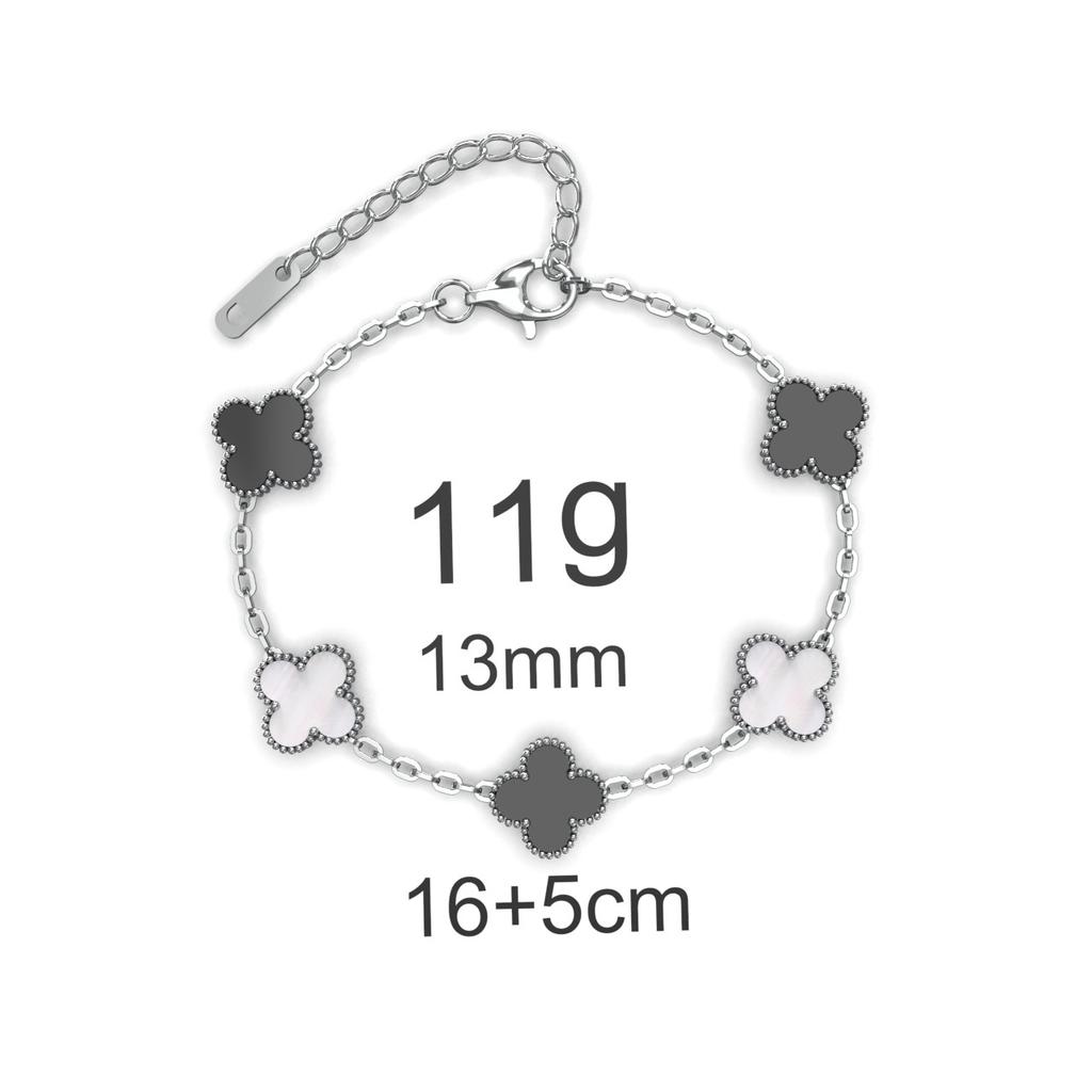 Fashion Four-leaf Clover Titanium Steel Bracelet Small Fresh Petals Personalized Colorless Ladies Bracelet