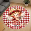 1PC Cupid I love you Office Round Area Rug, Under Office Chairs Bedroom Living Room Home Decor,Carpet for Office, -1110268