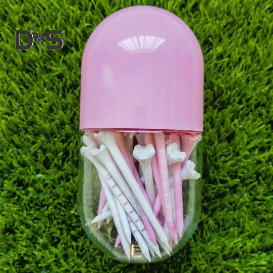 50Pcs Plastic Golf Tees High Durability Vibrant Color Easy To Use Compact Design Portable Golf Tees Accessories