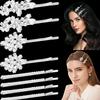 Sparkling Rhinestones Bride Hair Clip Wedding Hair Pin Spring Barrette Hair Ornament for Bride Ceremony Photography Wear