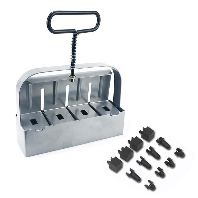 New Handheld Seedling 4 Soil Block Maker 2 Inch Soil Blocking Tool for Garden Prep Seedlings Cuttings Greenhouse Garden Supplies