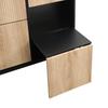 Shoe Cabinet with Shoe-Changing Stool, Shoe Rack with Three Flaps and Open Storage Area, Suitable for Hallway, Bedroom