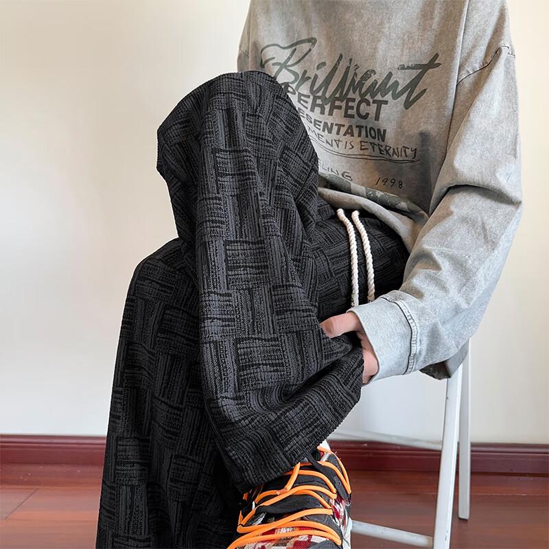 VUUG Men's Plaid Loose Fit Casual Pants