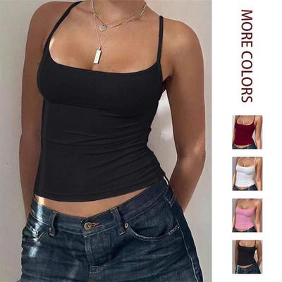 2026 Street Style Solid Color Slim Fit Sleeveless Camisole
