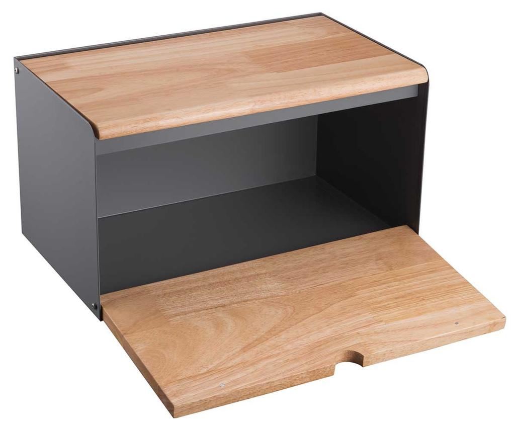 Bread bin, double-sided, KLAUSBERG KB-7395, gray