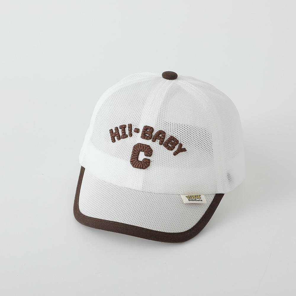

Summer Baby Baseball Cap Korean Sports Visot Cap Simple Children Peaked Hat Outdoor белый