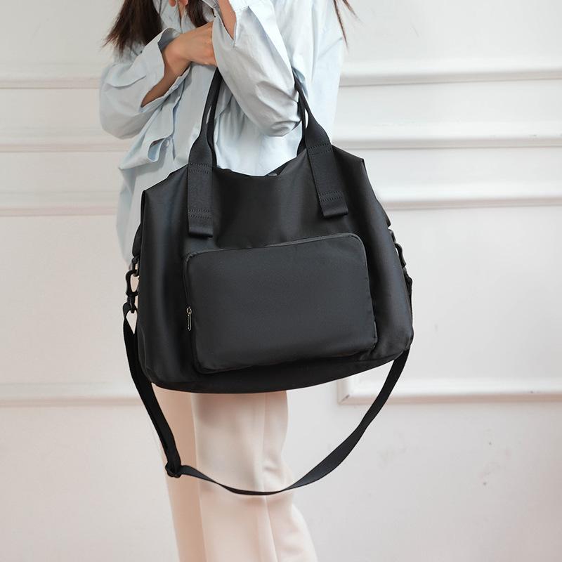 

Большая вместительная складная легкая дорожная сумка для отдыха многофункциональная сумка через плечо чёрный