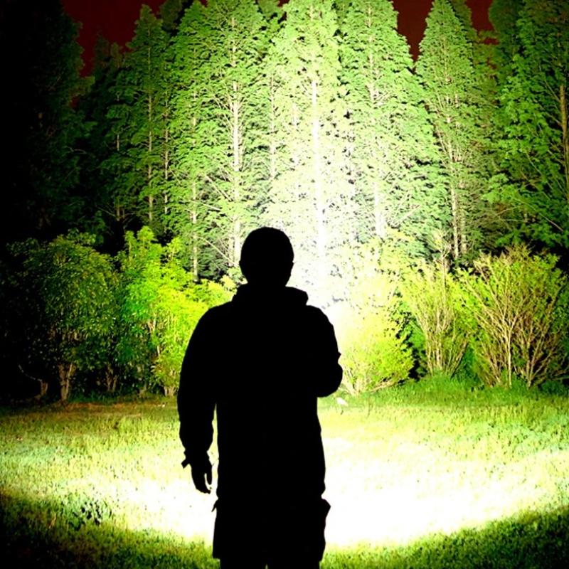 Portable Flashlight Multifunctional Searchlight, Outdoor Ultra Bright, Dual Light Source with Multiple Levels, Long Battery Life of Flashlight
