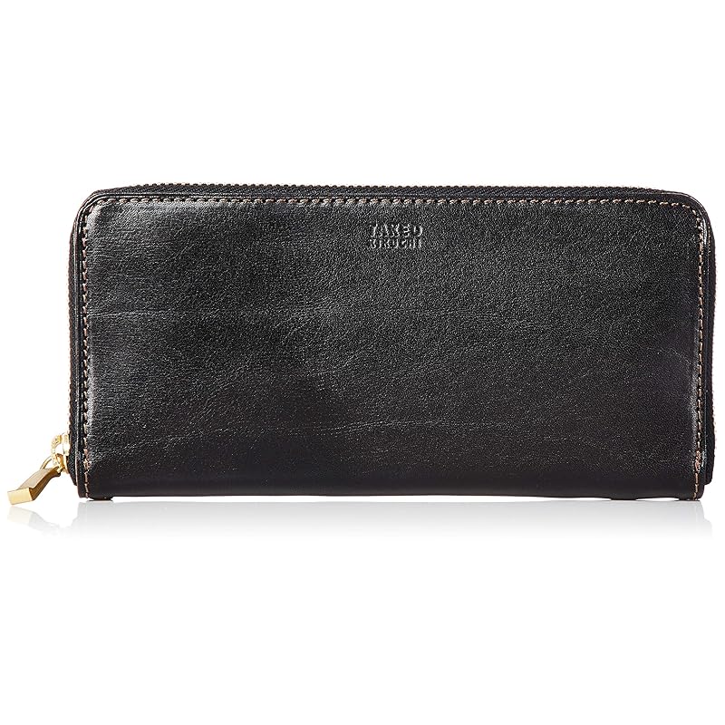 

[Takeo Kikuchi] leather wallet round zipper type area 266617 black