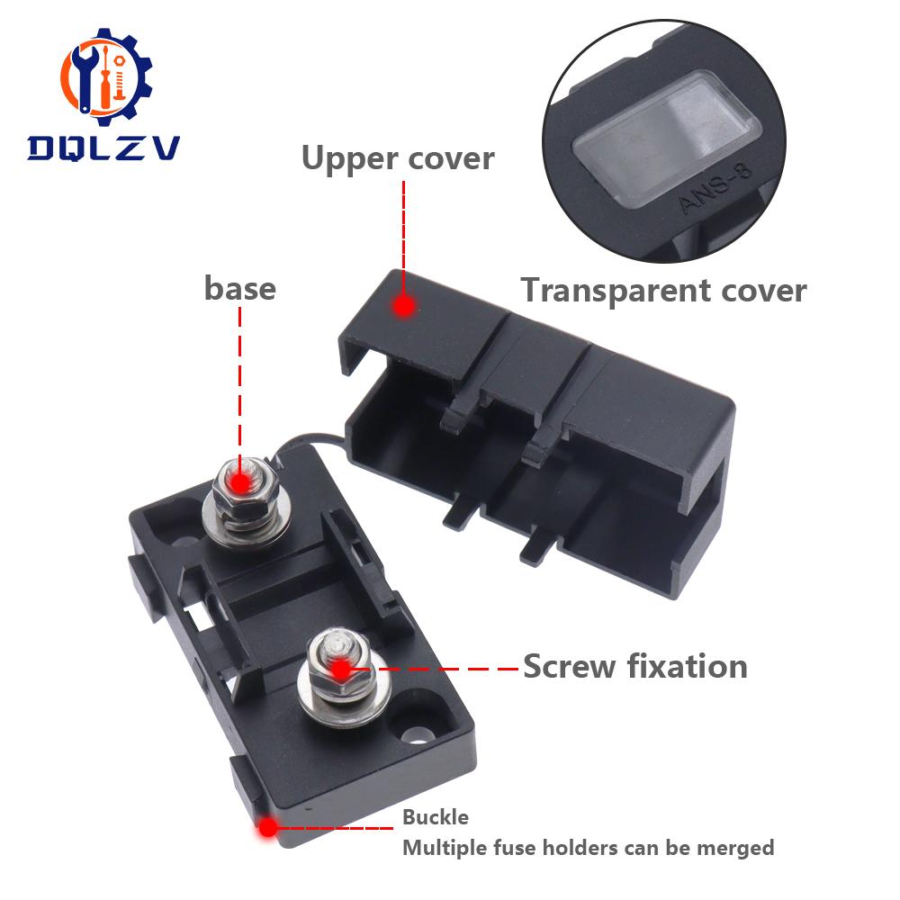 ANS Midi Fuse Holder Unbreakable Base Plastic Auto Replacement Parts for Car RV Forklift 50x25mm