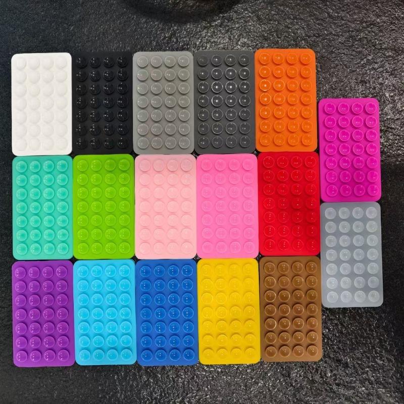 1/2Pcs New Mobile Phone Suction Cup Adhesive Pad Dual Side Silicone Backed Sucker Pad Storage Car Mounted Bracket Wall Stand