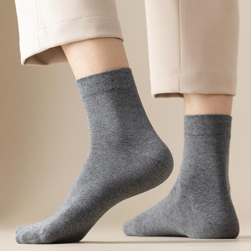 [10 Pairs] Men s Simple Daily Plain Suit Mid-Calf Socks 10 pairs (excluding out of stock)
