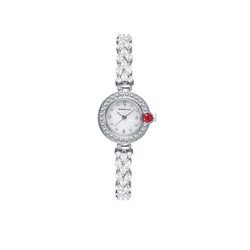 Full Diamond Bracelet Ladies Watch Fashion Fritillary Dial Temperament Fish Tail Zircon Quartz Bracelet Watch