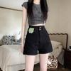 Women's 2025 Summer High-Waisted Wide-Leg Denim Shorts - Slimming, Versatile, Double-Button A-Line Style