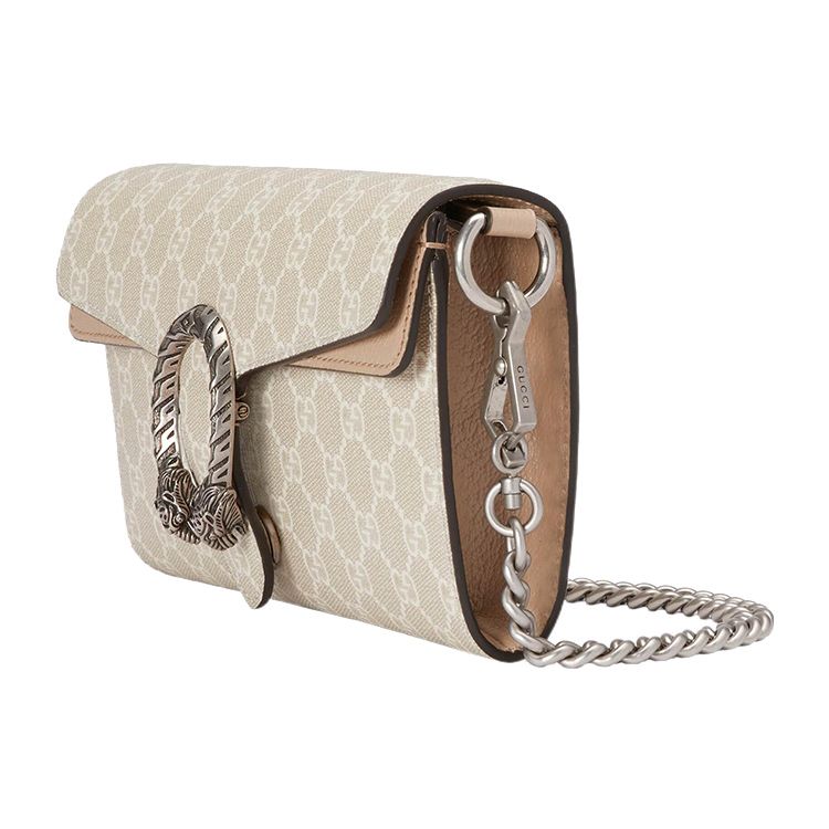 Gucci Dionysus Antique Silver Tiger Head Closure Canvas Crossbody Shoulder Bag Women Bags 731782-UULAK-9682