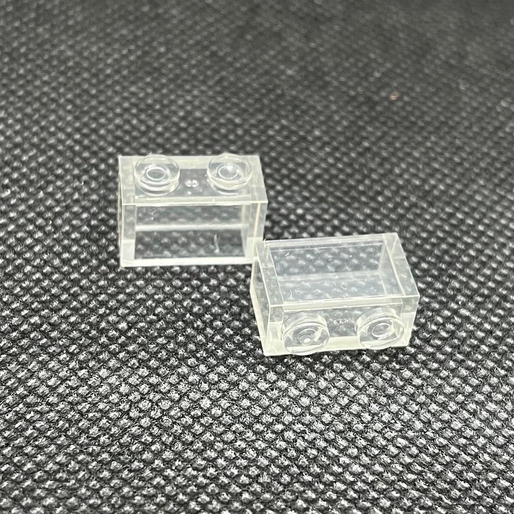 40 teile/los Transparent Klar Ziegel 1x2 Baustein MOC Ziegel Teile Spielzeug für Kinder Kompatibel mit 3004