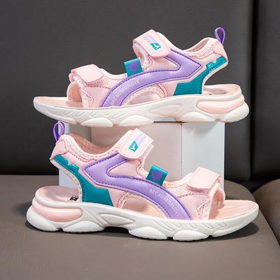 New Children's Summer Open-toed Polyurethane Soft-soled Student Sports Sandals Boys and Girls Beach Shoes Tide