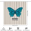 Blue Butterfly Shower Curtain Decorative Home Bath Accessories Printing Bathroom Wall Hanging Waterproof Fabric
