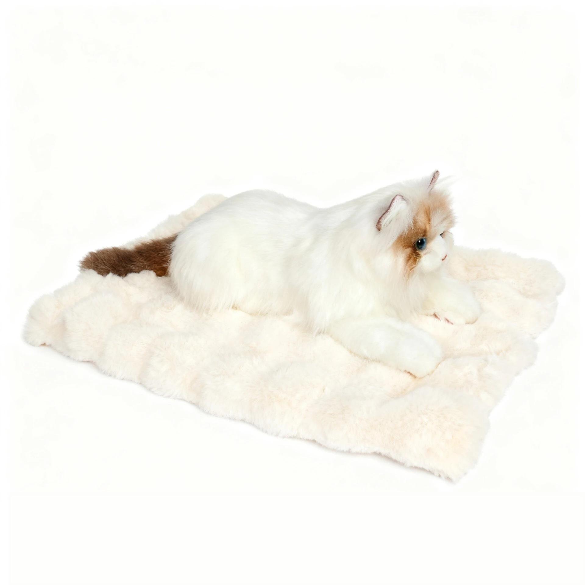 

Fluffy and Soft All Season Universal Pet Blanket Washable and Easy To Clean Cat Sleeping Pad Winter Thick and Warm Dog Blanket 1PC-S-50x35cm білий