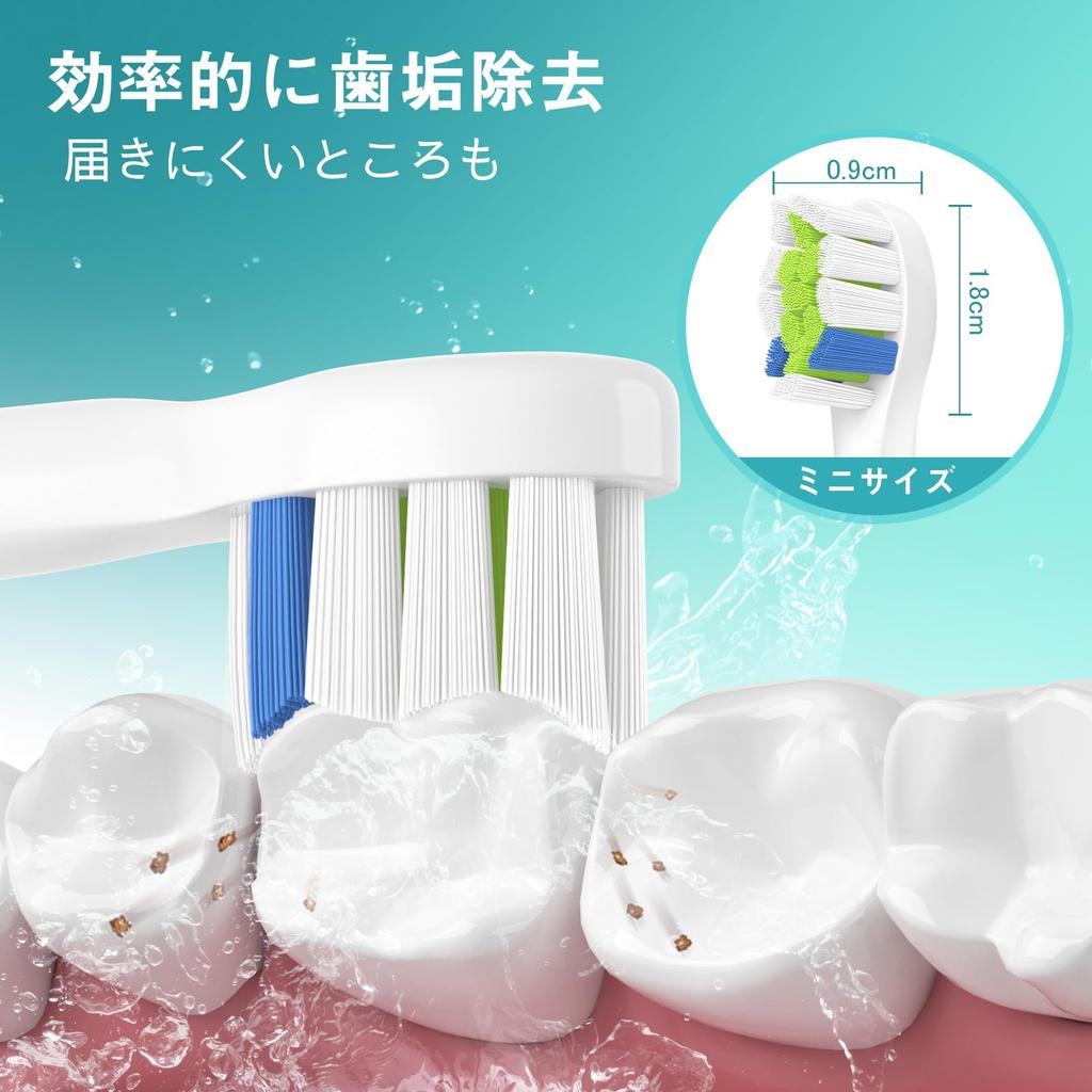 Neueste Evolution Dealswin Ersatz-Bürstenköpfe für Philips Sonicare Elektrische Kleine Bürste Kompatibel mit Philips Plaque-Entfernung Weiß Mini 8 Bürsten