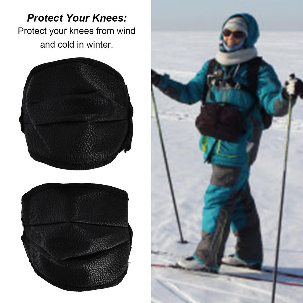 1 Pair/set Knee Pad Warm Protector with Flannel Lining Wear Resistant Winter Ice Fishing Kneepads