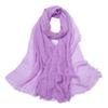 Women' Lilac Scarf 180X85 - Smooth, Light, Pastel Shawl for Spring and Summer