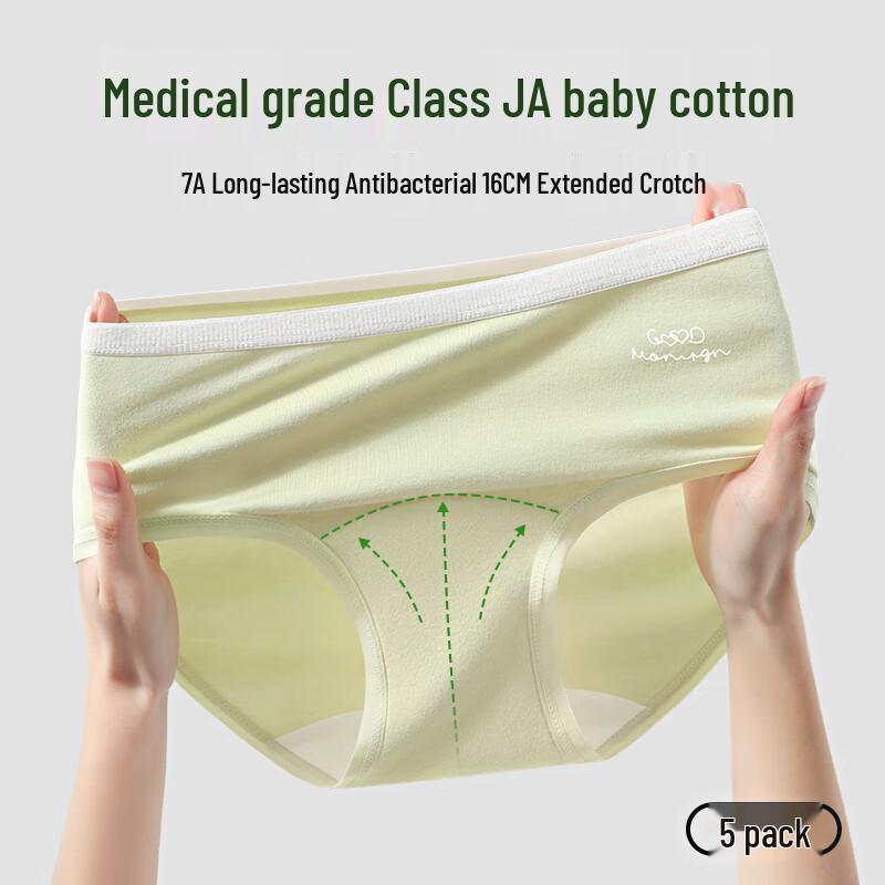 Women's Modal Cotton Antibacterial Mid-Rise Underwear 5-Pack