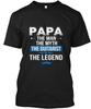 Acoustic Guitar Papa Legend The Man Myth Guitarist T Shirt Made In USA S To 5XL