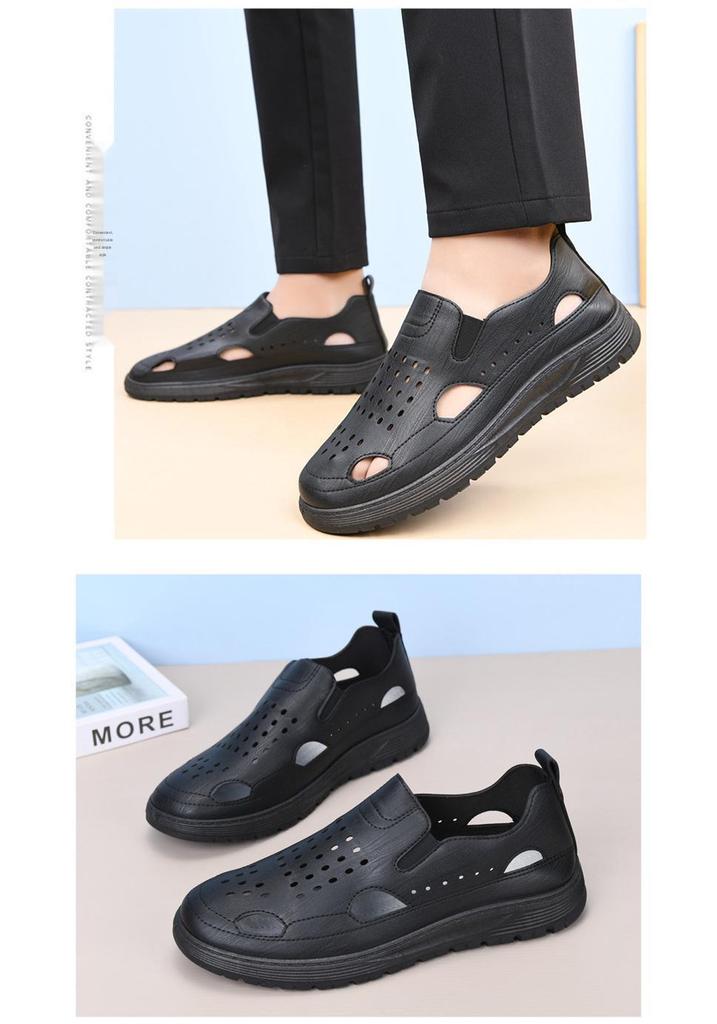 2025 Summer Men's Breathable Casual Beach Sandals - Hollow-out Outdoor Shoes