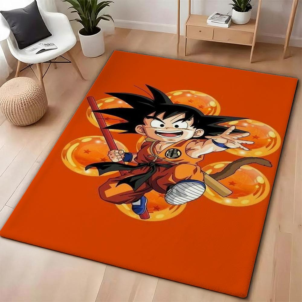 Super Saiyan Goku Patterned Rug Allseason Carpet For Kids Bedroom Play Area Home Decor Valentine'S Day Gift