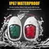 2pcs 8LED Marine Boat Navigation Starboard Light Port Red Green IP67 Universal