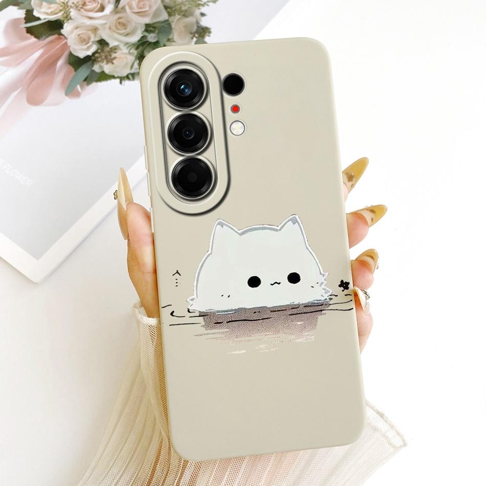 For Tecno Camon 50 4G 2026 Cute Cat Flower Cartoon Phone Case For Tecno Camon50 4G Shockproof Soft Silicone Covers Bumpers
